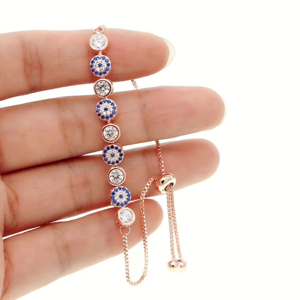 Evil Eye Bracelet - Mystic Rose Gold