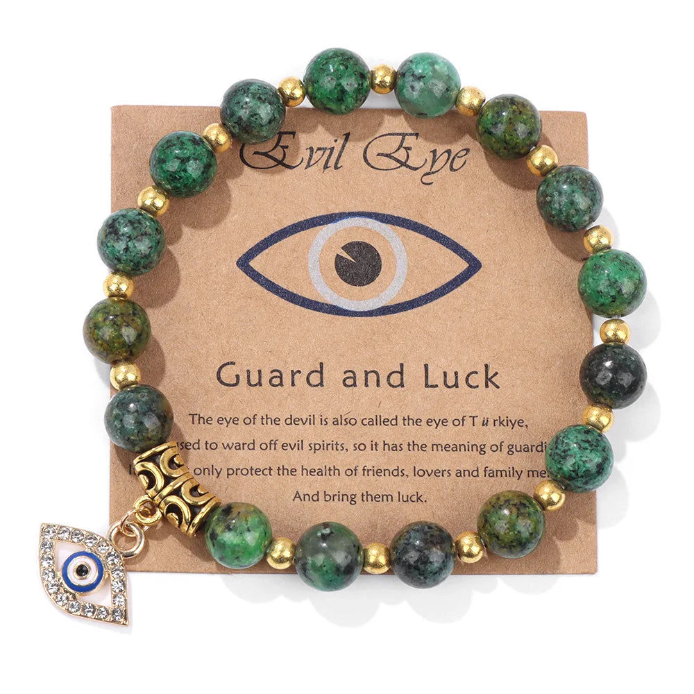 African Turquoise Evil Eye Bracelet - EvilEye